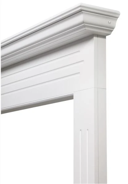 Pearl Mantels 48 Inch Newport MDF Full Fireplace Mantel - White - Image 4