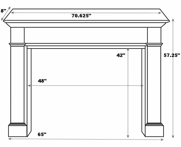 Pearl Mantels 550 Richmond MDF Fireplace Mantel Surround In White - Image 4