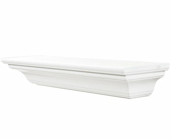 Pearl Mantels 618 Crestwood MDF Fireplace Mantel Shelf In White - Image 2