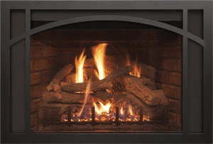 Real Fyre 36' ISeries Fireplace Insert Mission Arch Style Overlay