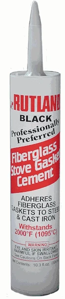 Rutland E-Z Spread Fiberglass Stove Gasket Cement - 10.3 Ounce Cartridge