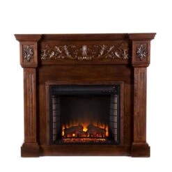 SEI 44 Inch Calvert Electric Fireplace With Carved Mantel
