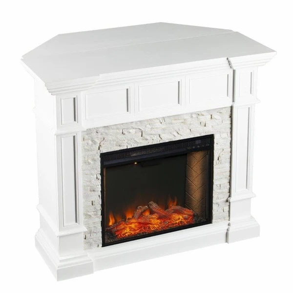 SEI 46 Inch Merrimack Alexa-Enabled Smart Corner Convertible Electric Fireplace - Image 2