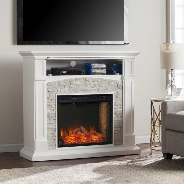 SEI 46 Inch Seneca Alexa-Enabled Smart Electric Fireplace - Image 3
