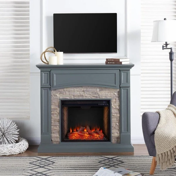 SEI 46 Inch Seneca Alexa-Enabled Smart Electric Fireplace - Image 4