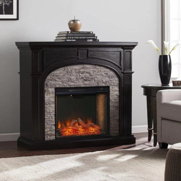 SEI 46 Inch Tanaya Alexa-Enabled Smart Electric Fireplace - Image 3