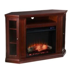 SEI 48 Inch Claremont Corner Electric Fireplace With Storage