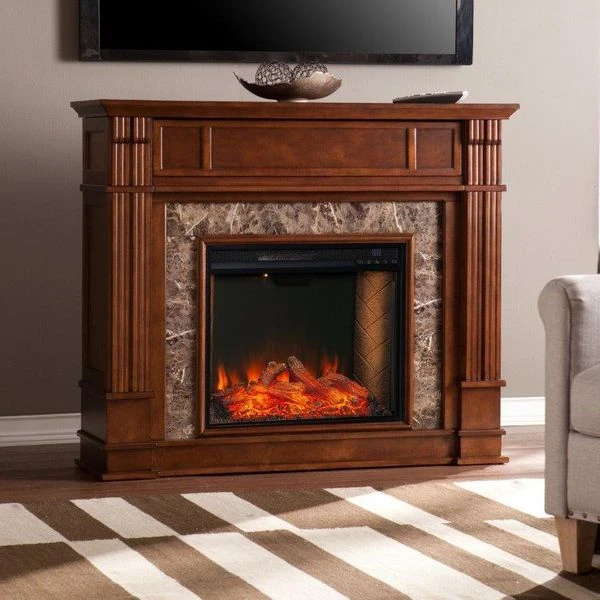 SEI 48 Inch Highgate Alexa-Enabled Smart Electric Fireplace - Image 3
