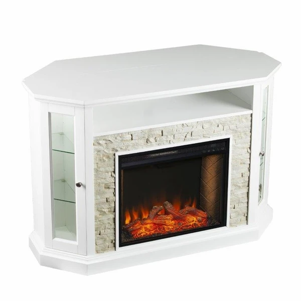 SEI 52 Inch Redden Alexa-Enabled Smart Corner Convertible Electric Fireplace - Image 2