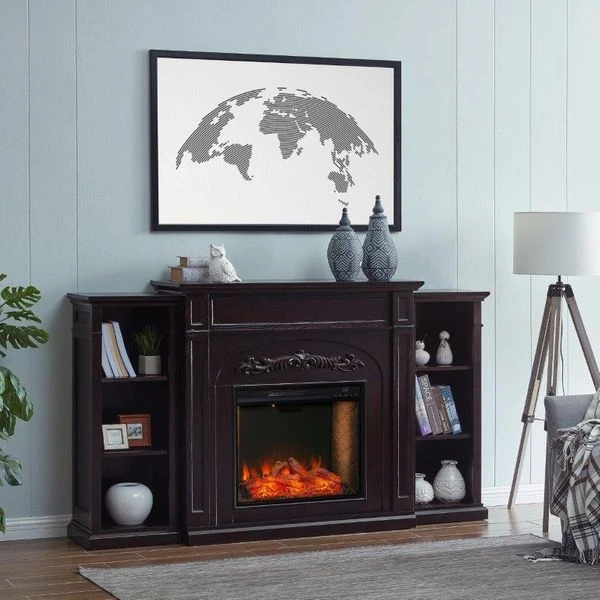 SEI 72 Inch Chantilly Alexa-Enabled Smart Electric Fireplace - Image 3