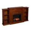 SEI 72 Inch Chantilly Electric Fireplace With Side Bookcases