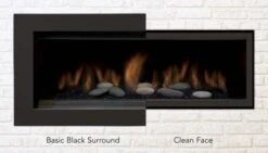 Sierra Flame Austin Series Fireplace Black Clean Face Surround With Safety Barrier
