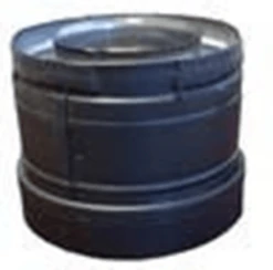 Sierra Flame Dura-Hard Black Vent Pipe Adapter For Rigid Venting