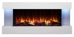 Simplifire 36 Inch Wall Mounted Electric Fireplace With Format Floating Mantel
