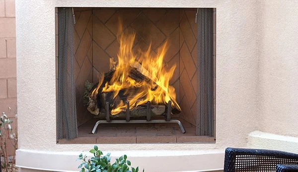 Superior 36' WRE6000 Wood Burning Mosaic Masonry Outdoor Fireplace Firebox