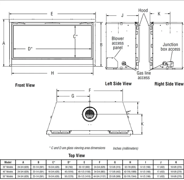 Superior 55 Inch DRL2000 Direct Vent Linear Gas Fireplace - IPI - Image 6