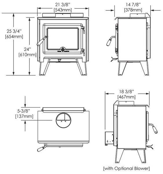 True North TN10 Wood Burning Stove With Legs - Image 2