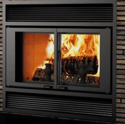Valcourt Black Traditional Faceplate For Manoir Series Wood Burning Fireplaces